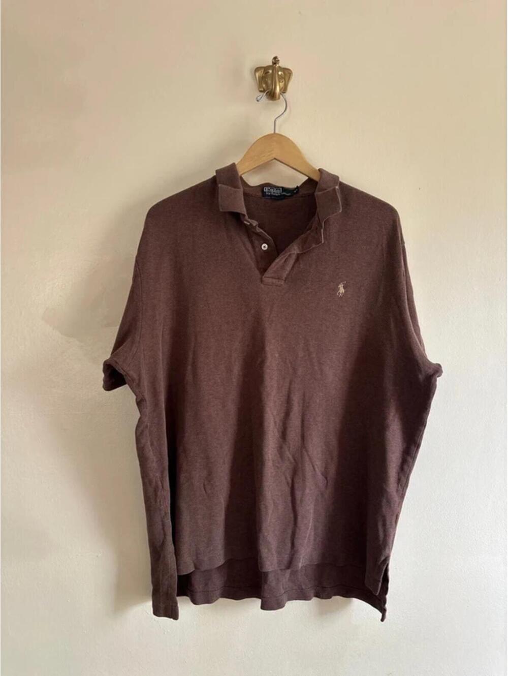 Polo‎ Ralph Lauren Brown Polo with Taupe Pony size XL